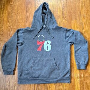 Gray Hoodie with Philadelphia 76ers Logo